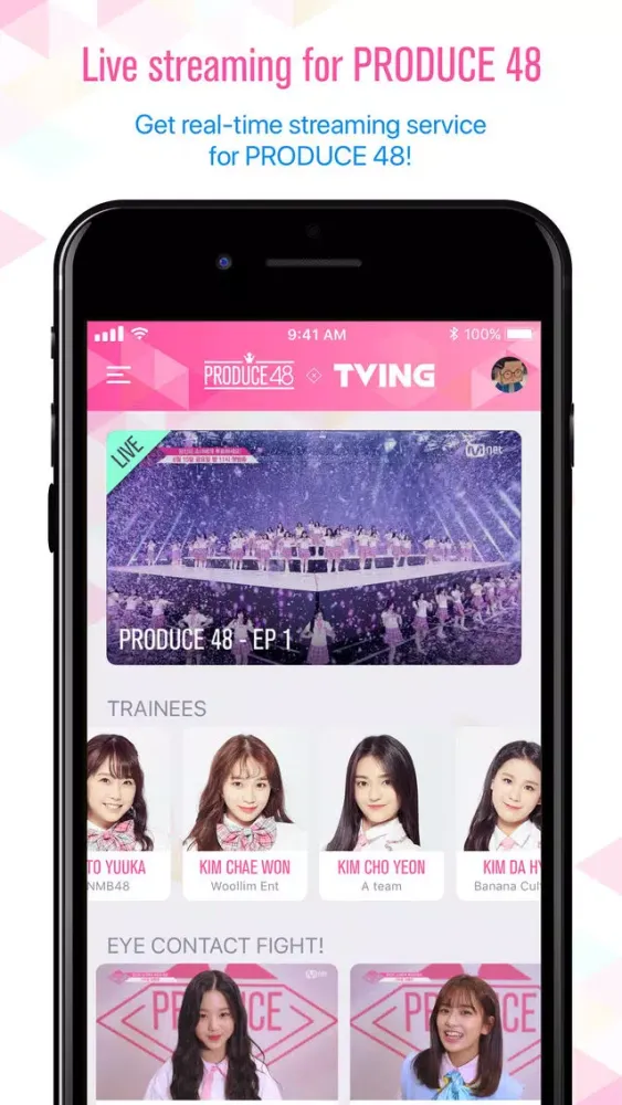 TVING Global for PRODUCE 48 Ekran Görüntüleri