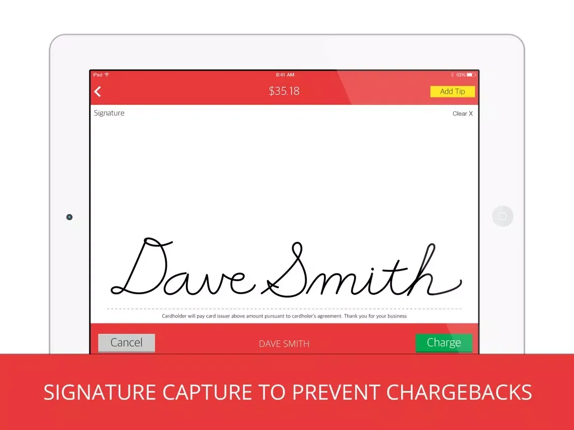 ภาพหน้าจอของ Canadian Merchant Services iPad 