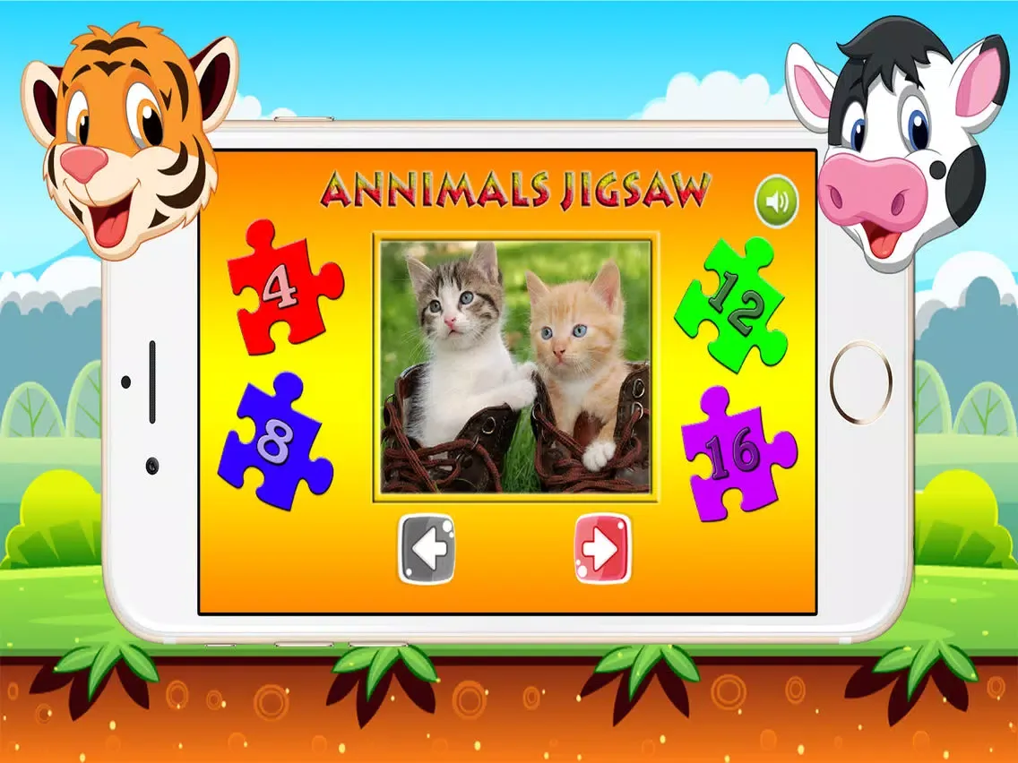 Captures d'écran de Fun Jigsaw Puzzle Animals for Kids and First Grade iPad 