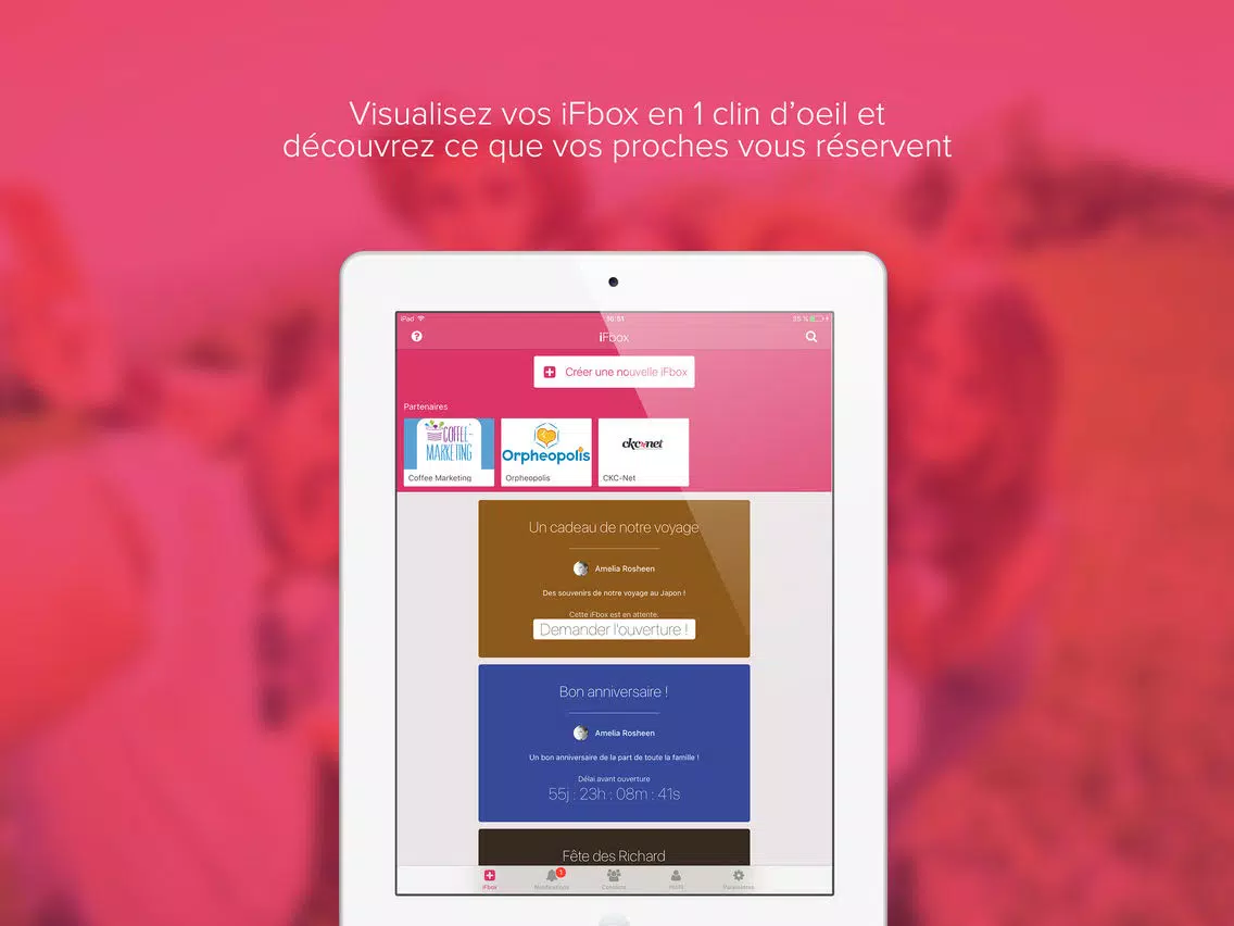 iFbox, envoyez vos messages dans le futur. iPad  スクリーンショット