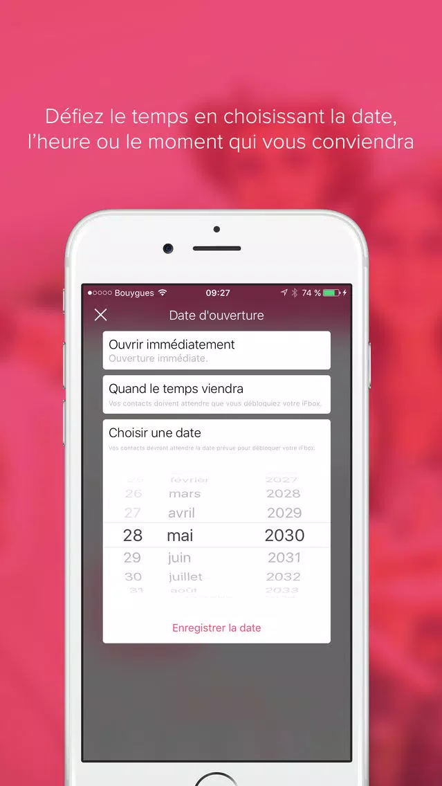 iFbox, envoyez vos messages dans le futur. スクリーンショット