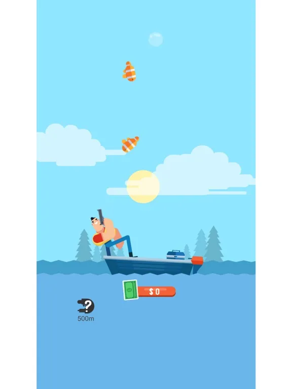 Tangkapan skrin Tiny Gone Fishing iPad 