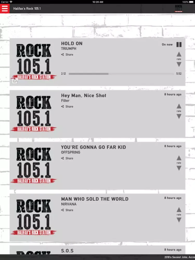 Скриншоты Rock 105.1 iPad 