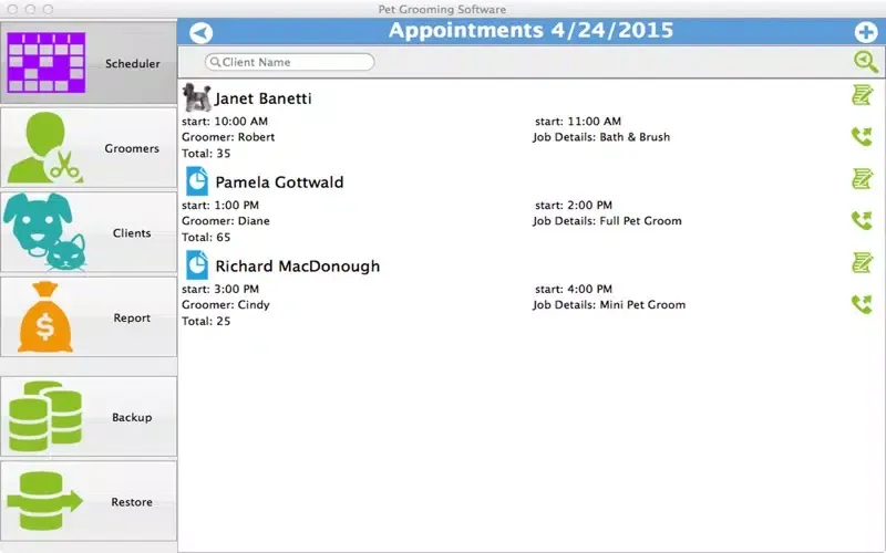 Pet Grooming Software 스크린샷