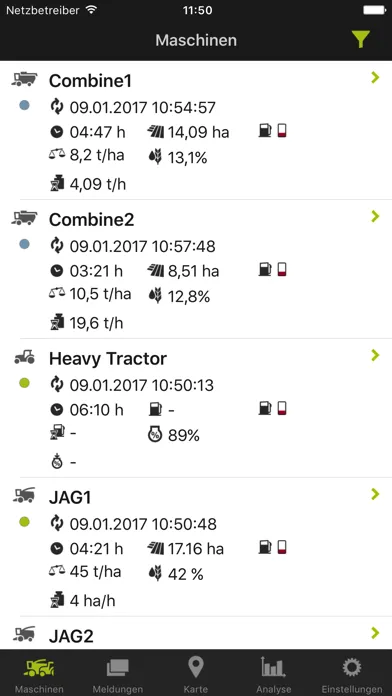 CLAAS TELEMATICS Ekran Görüntüleri