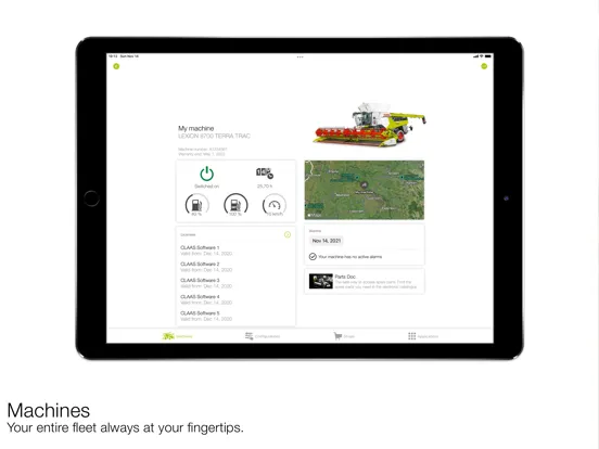 Capturas de pantalla de CLAAS connect iPad 