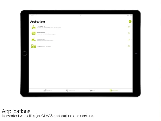 Capturas de pantalla de CLAAS connect iPad 