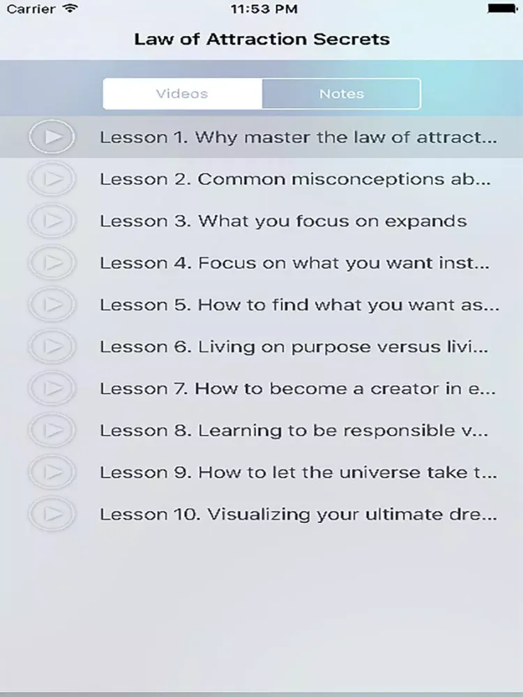 Capturas de tela do Law of Attraction Secrets iPad 