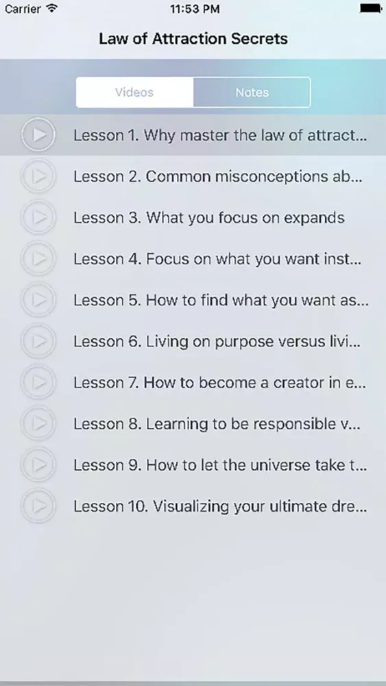 Capturas de tela do Law of Attraction Secrets
