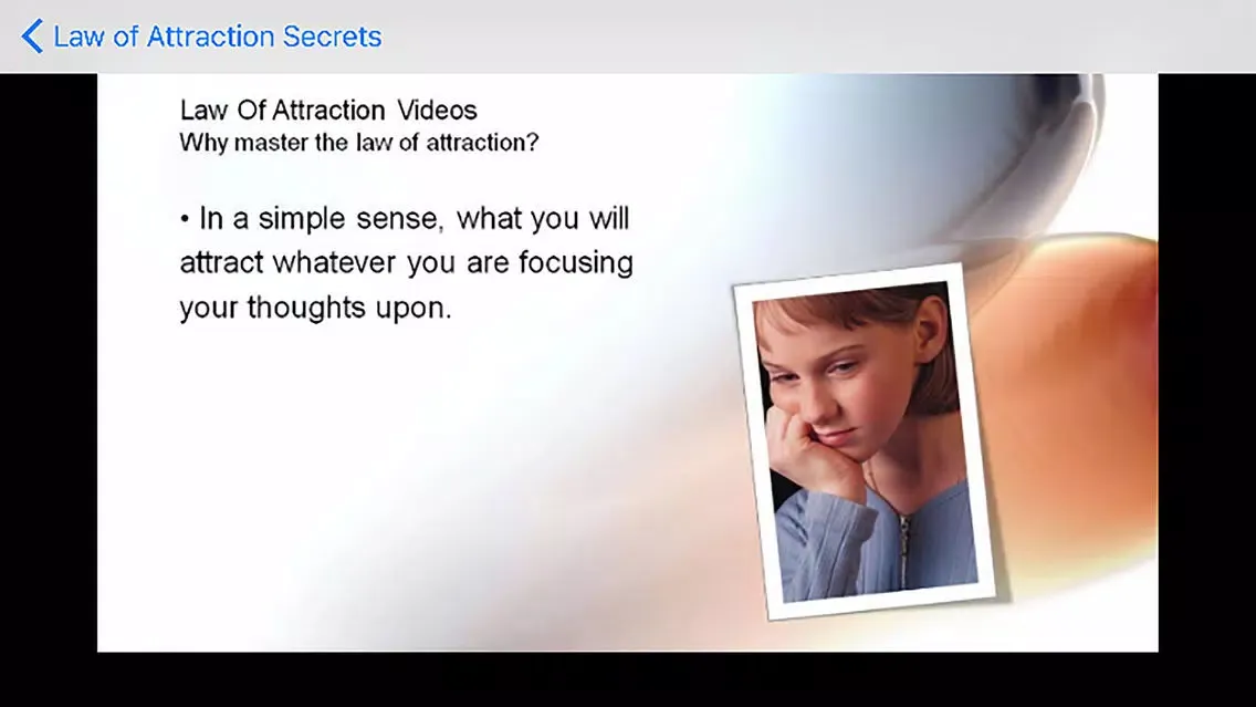 Capturas de tela do Law of Attraction Secrets