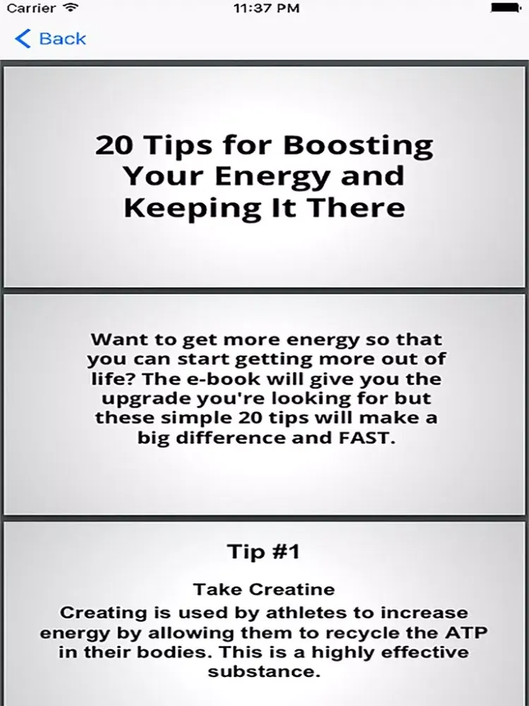 Capturas de tela do Tutorial for LimitLess Energy iPad 