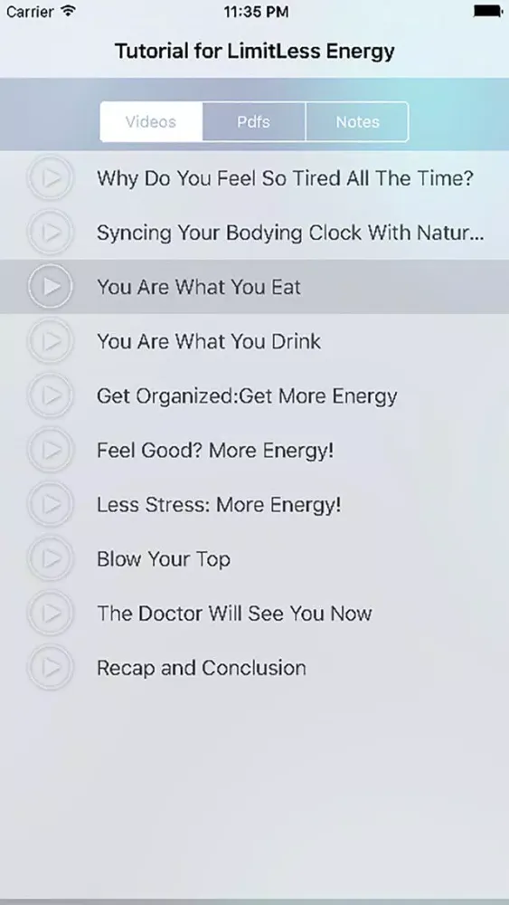 Capturas de tela do Tutorial for LimitLess Energy