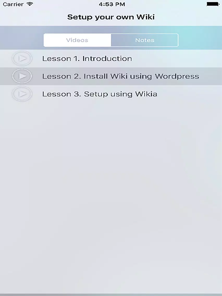 ภาพหน้าจอของ Setup your own Wiki iPad 