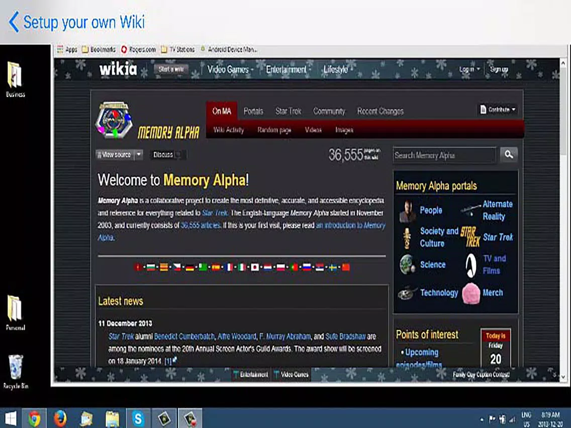 ภาพหน้าจอของ Setup your own Wiki iPad 