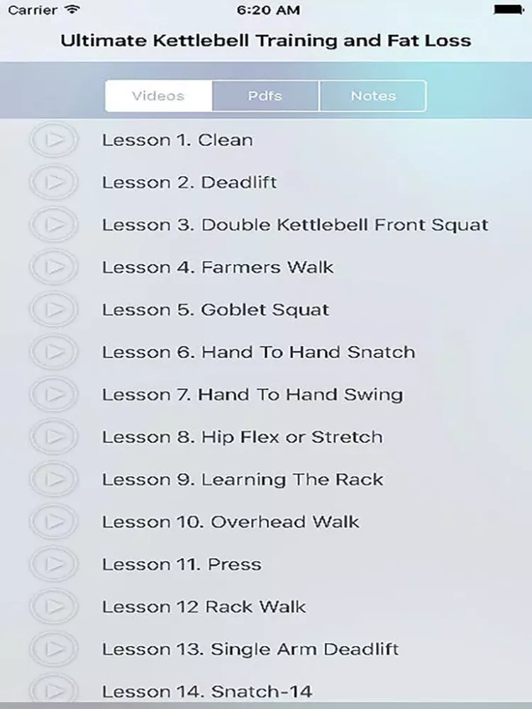 Zrzuty ekranu Tutorial for Ultimate Kettlebell iPad 