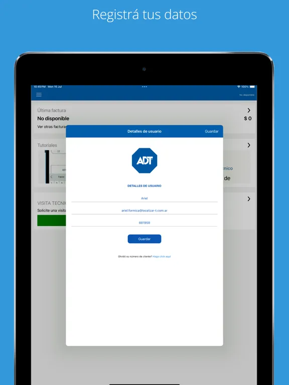 Clientes ADT Uruguay iPad  Ekran Görüntüleri