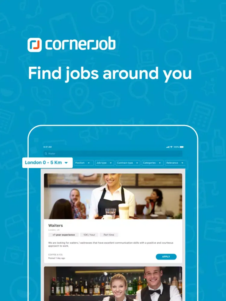 CornerJob - Job offers iPad 应用截图