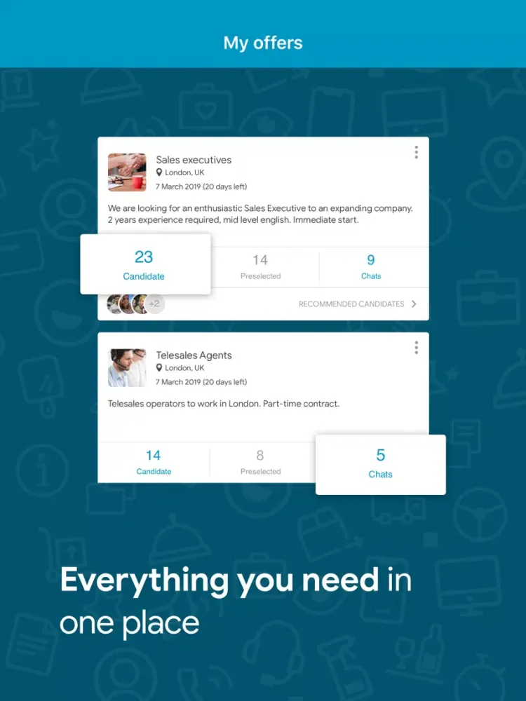 CornerJob - Job offers iPad 应用截图