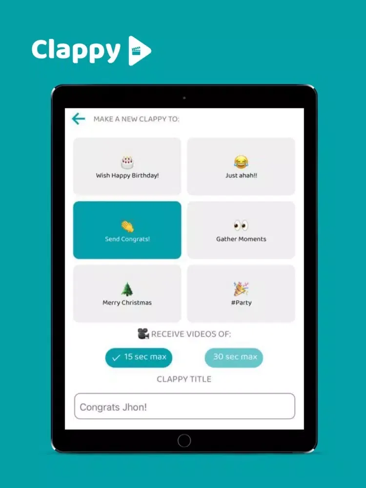 Clappy - Merge videos in a sec iPad  Ekran Görüntüleri