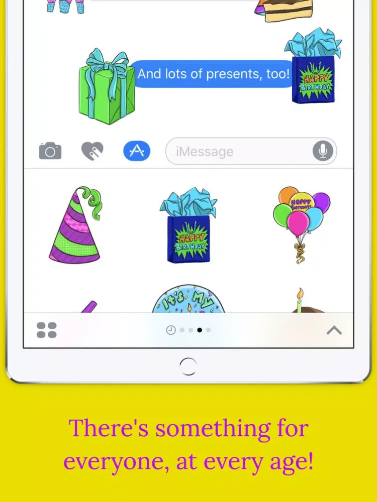 Birthday Sticker Pack iPad  Screenshots
