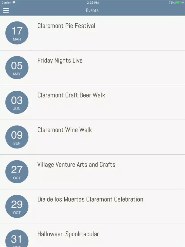 Claremont Village iPad  स्क्रीनशॉट