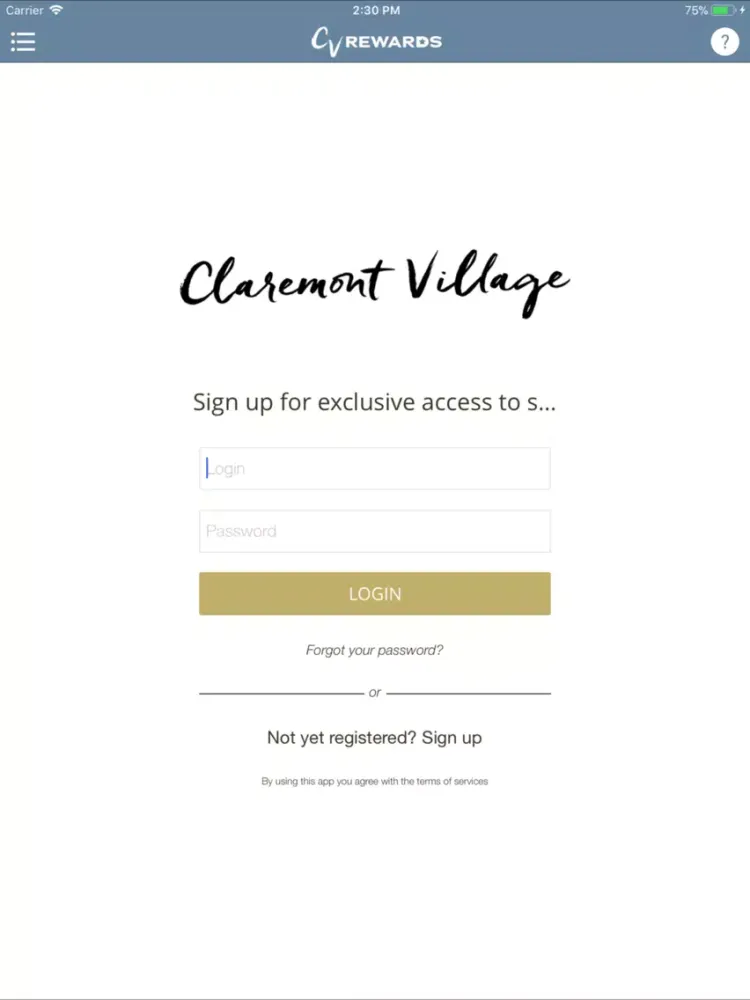 Claremont Village iPad  स्क्रीनशॉट