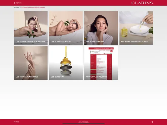 صور Clarins Spa Product Library iPad 