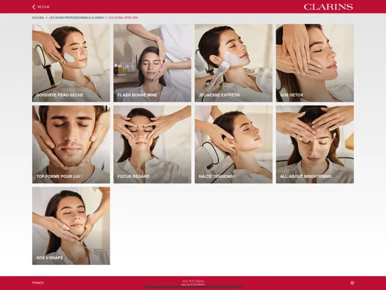 صور Clarins Spa Product Library iPad 