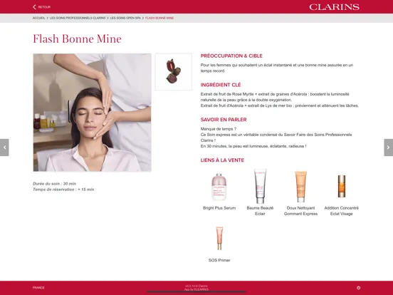 صور Clarins Spa Product Library iPad 
