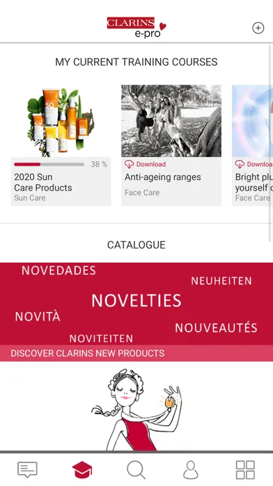 ภาพหน้าจอของ Clarins e-pro