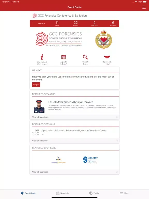 Tangkapan skrin GCC Forensics Official App iPad 