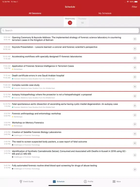 Tangkapan skrin GCC Forensics Official App iPad 