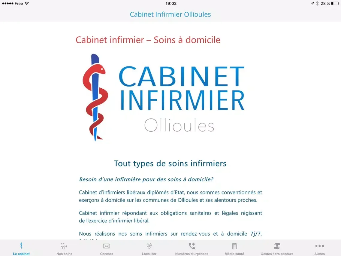 Capturas de pantalla de Cabinet Infirmier Ollioules iPad 