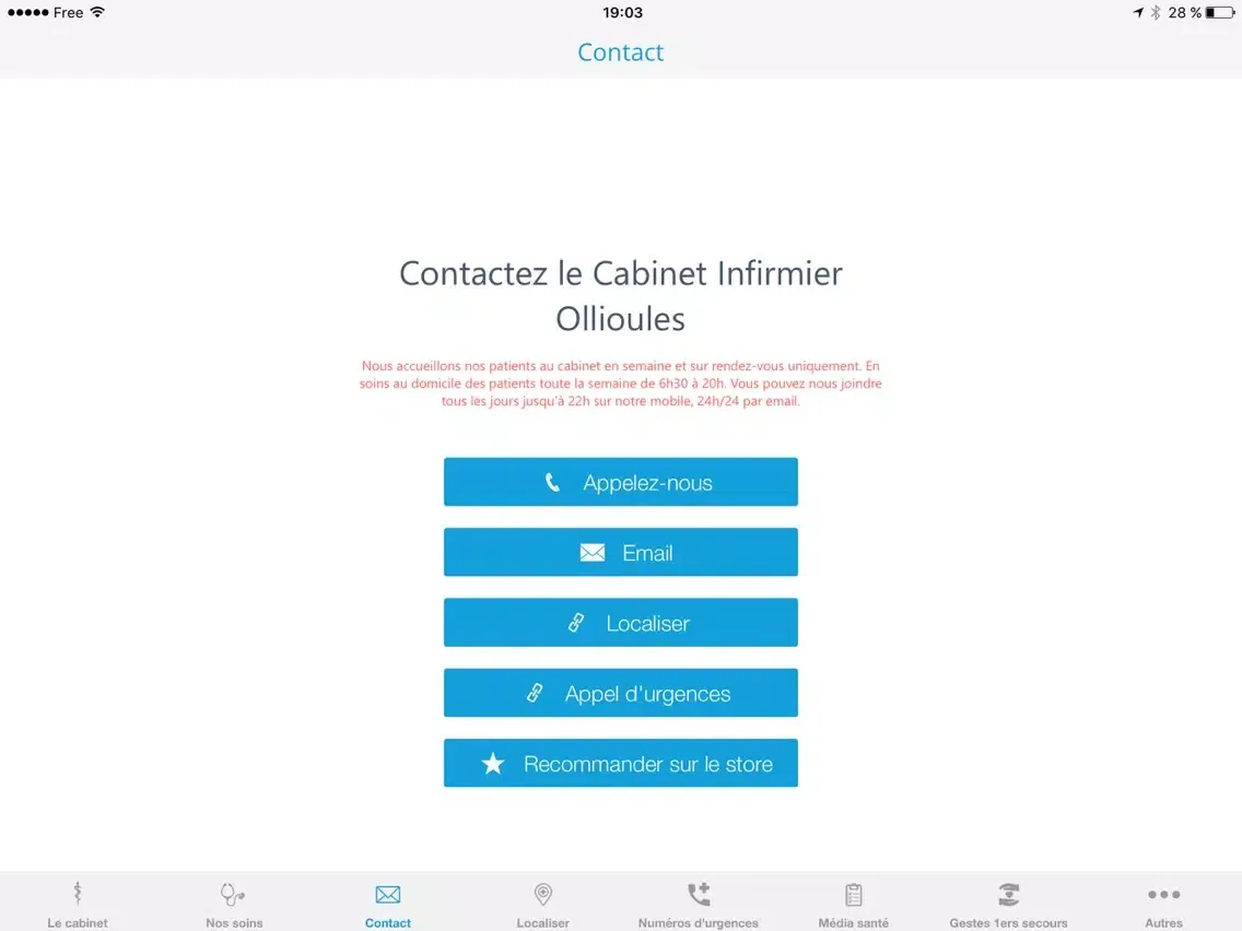 Capturas de pantalla de Cabinet Infirmier Ollioules iPad 