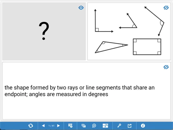Capturas de tela do Math Vocabulary Cards, by MLC iPad 