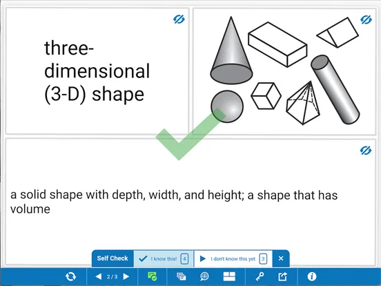 Capturas de tela do Math Vocabulary Cards, by MLC iPad 