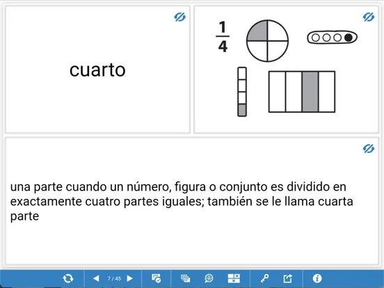 Capturas de tela do Math Vocabulary Cards, by MLC iPad 