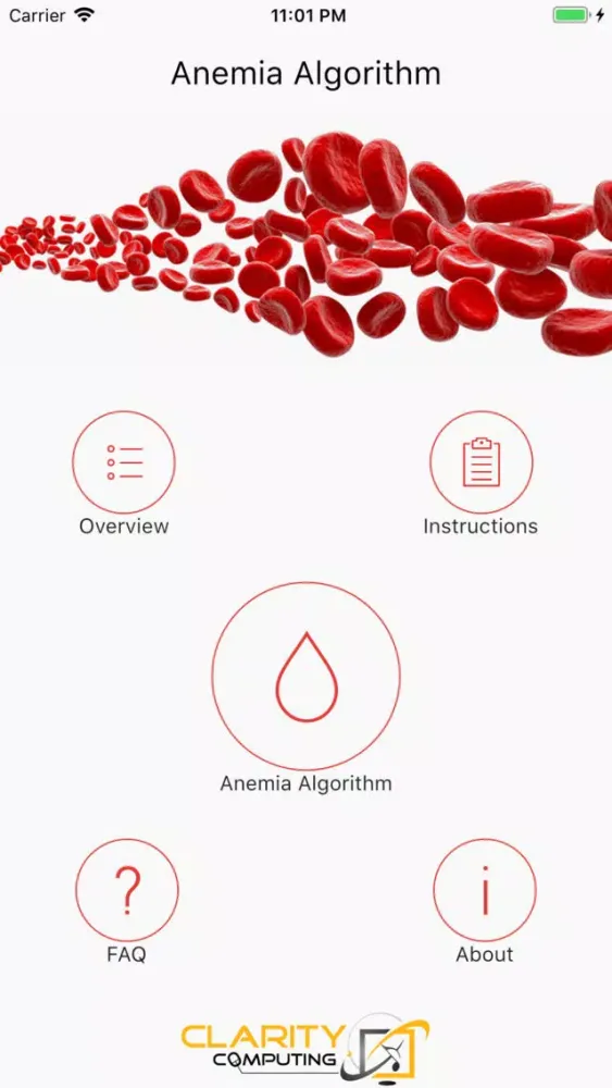 Anemia Algorithm Screenshots