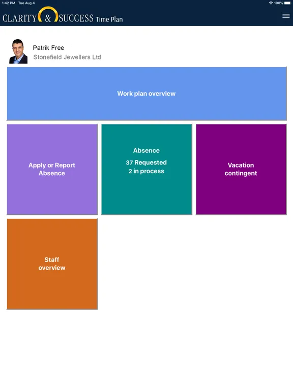 ภาพหน้าจอของ Clarity & Success Time Plan iPad 