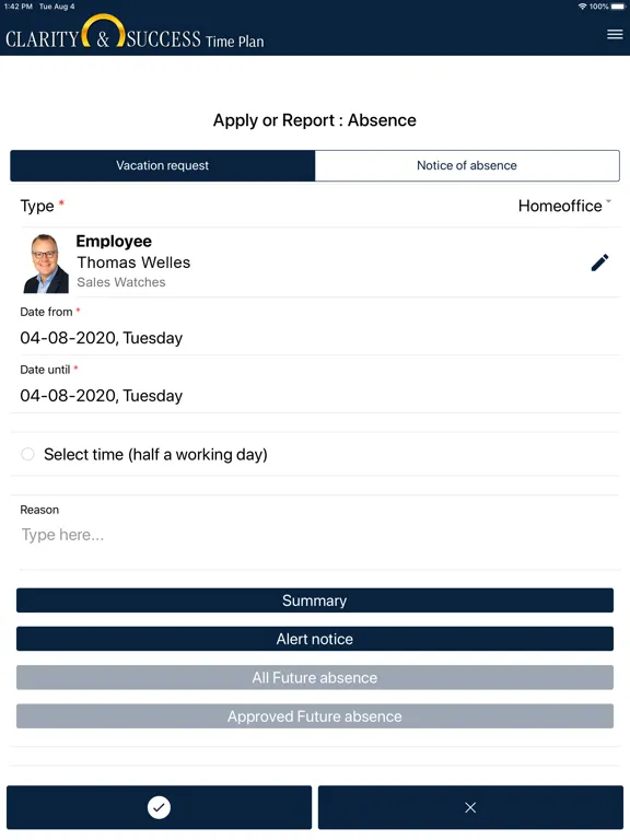 ภาพหน้าจอของ Clarity & Success Time Plan iPad 