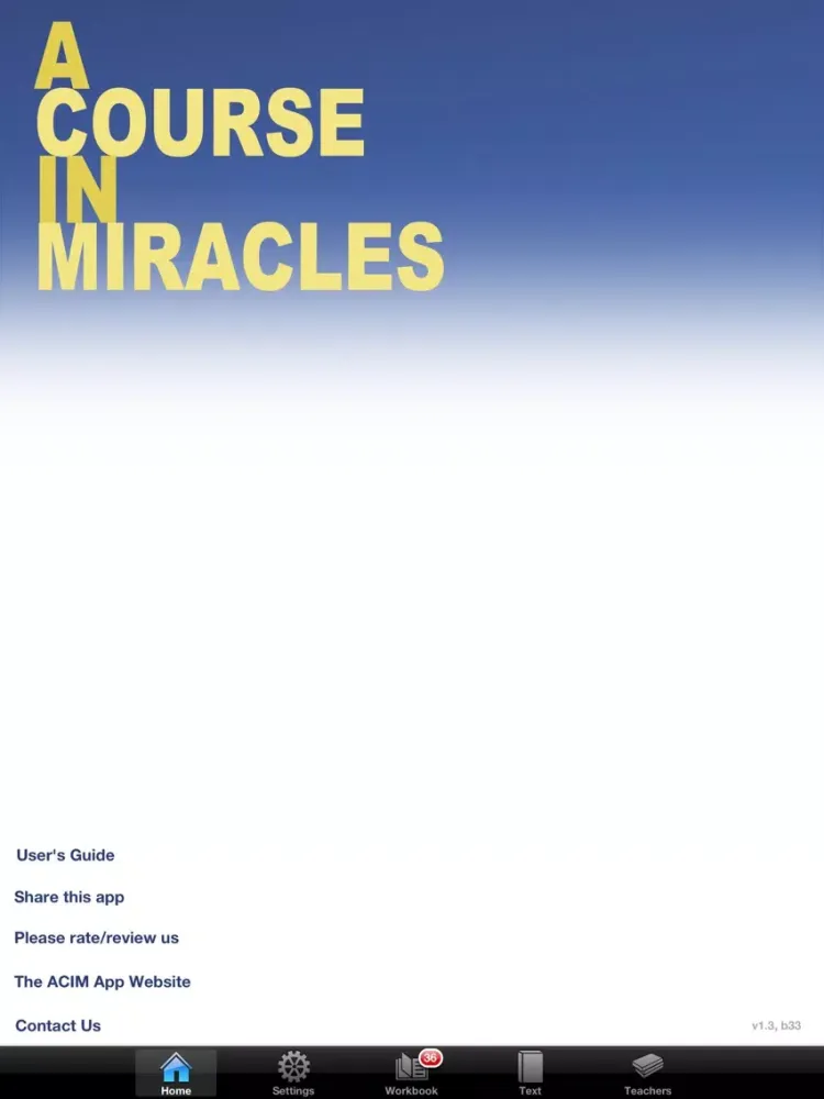 The ACIM App iPad  Screenshots