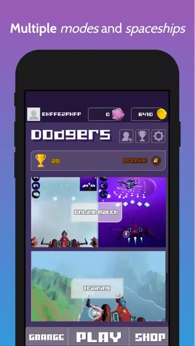 Tangkapan skrin Dodgers - Online spaceshooter