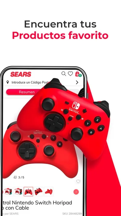 Capturas de tela do Sears
