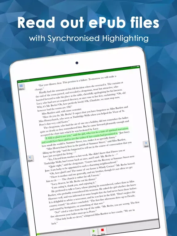 Скриншоты Claro ePub Reader iPad 