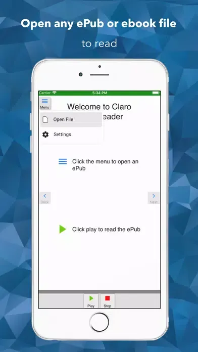 Скриншоты Claro ePub Reader