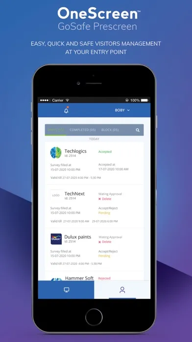 OneScreen GoSafe Prescreen 스크린샷