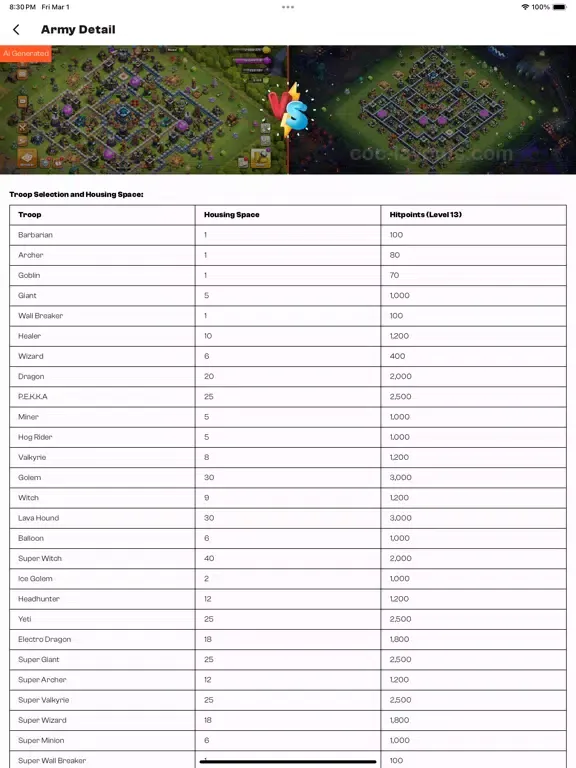 Clash Tools For Clash of Clans iPad  Screenshots