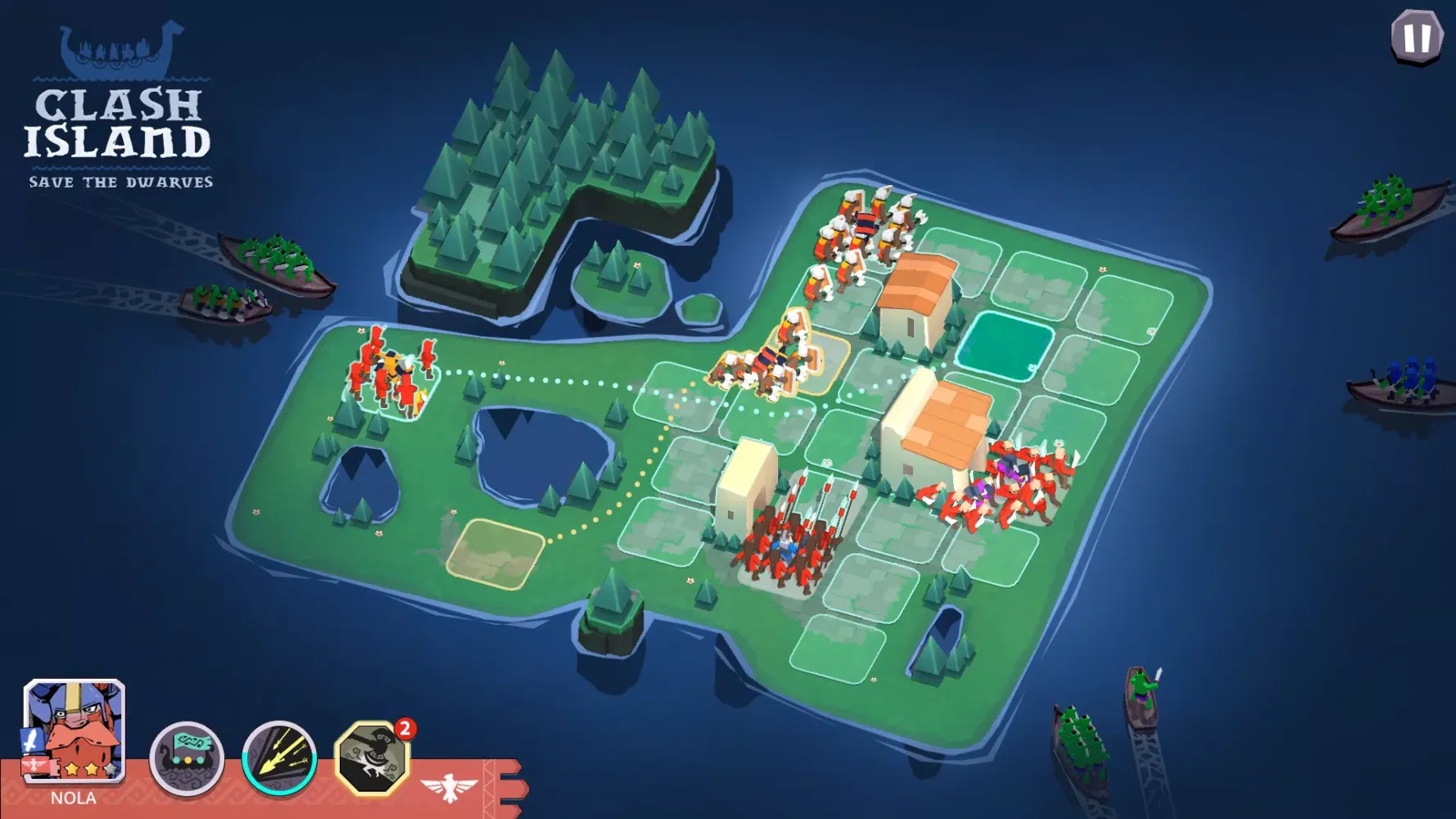 Tangkapan skrin Clash Island