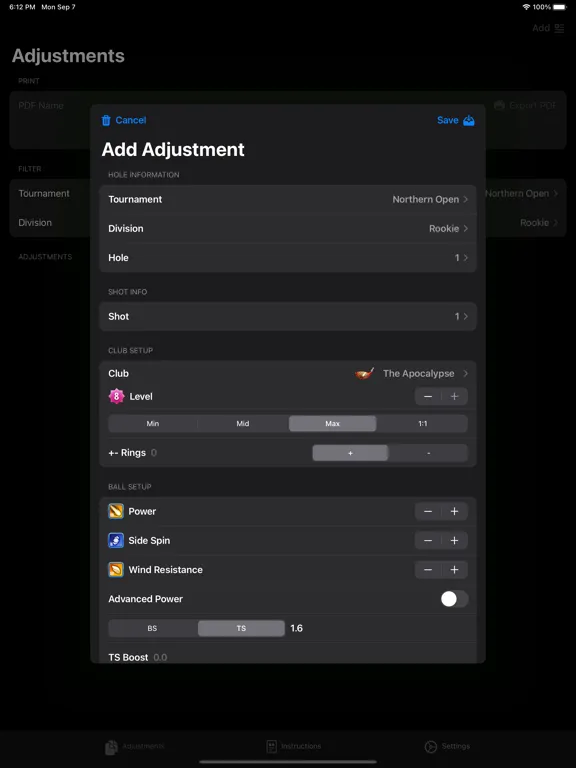 Clash Caddie Notes iPad 應用截圖