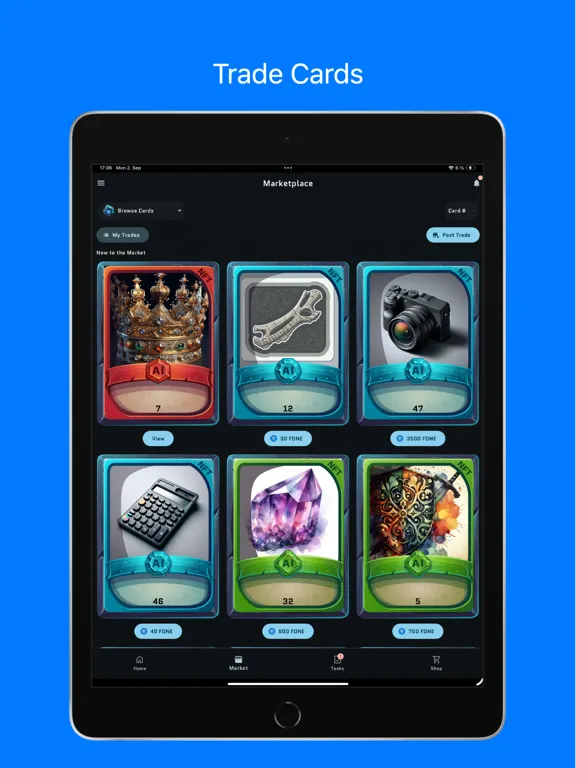 Crypto Cards AI NFTs iPad  Screenshots